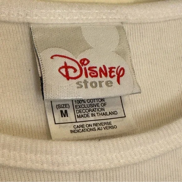 Disney White Cotton Embroidered Long-sleeved Shirt Size Medium - Picture 3 of 6
